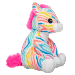 Rainbow Stripes Zebra Stuffed Animal - Build-A-Bear Workshop Australia