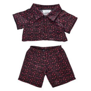 Black Heart Satin Pajamas - Build-A-Bear Workshop Australia