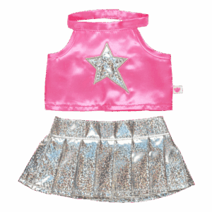 Silver Pleated Skirt Set