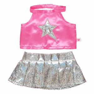 Silver Pleated Skirt Set