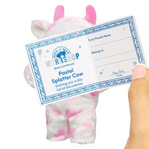 Alternative view of WS Mini Beans Pastel Splatter Cow