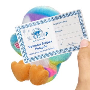 Alternative view of WS Mini Beans Rainbow Stripes Penguin