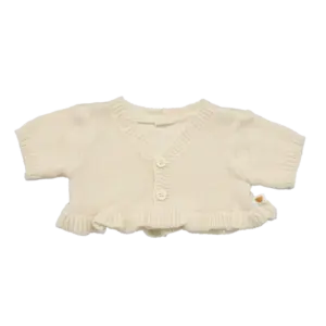 CREAM RUFFLE CARDIGAN